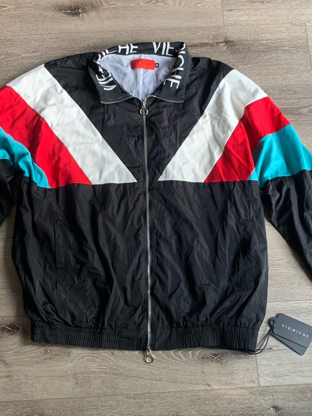 Vintage Vie+Riche  Men’s Colorblock Windbreaker Jacket Size 2XL Retail $108